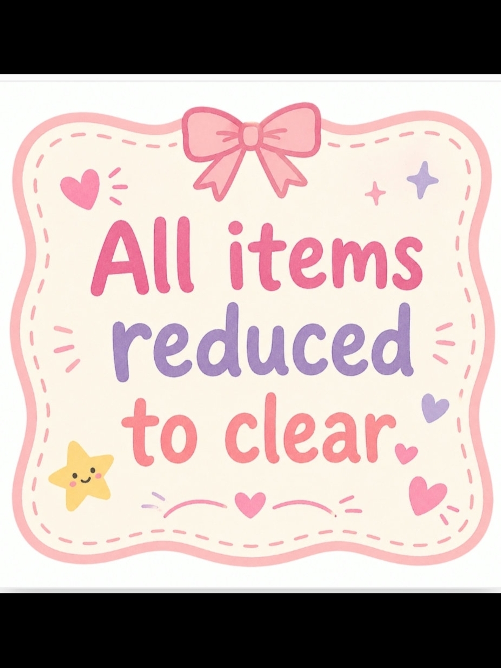 Kids Accessories Sign - Pink, Purple & Cream Decorative Display